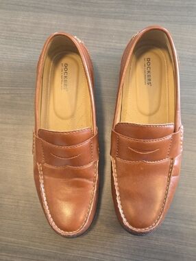 Dockers Men's Tan/Brown Leather Penny Loafers